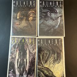 Dark Horse Comics Aliens Earth War (1990) #1-4 Complete Series Lot VF