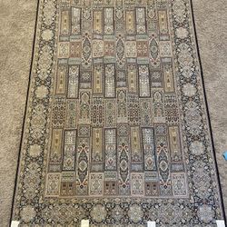 Vintage Silk, Handmade, Knotted Rug