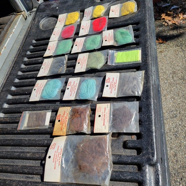 Yarn Chenile And Mohair Packaged For Fly Tieing