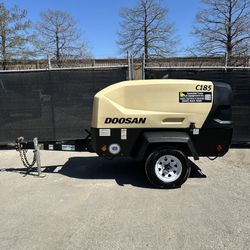 2019 Doosan C185 CFM Portable Mobile Diesel Air Compressor 3950hrs TITLE Include