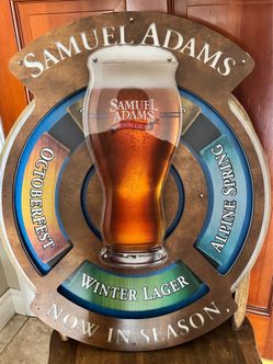 Samuel Adams Seasonal Beer Rotating Sign