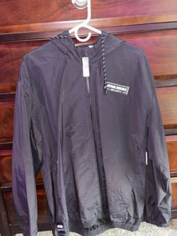Star Wars Black Hooded Windbreaker (Men's Large) - Like New!