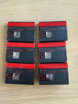 6 Sony digital video cassettes