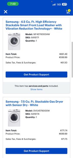 SAMSUNG Washer & Dryer - Like NEW