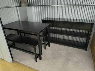 Dining table w Long bench and Sofa/Entryway table