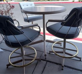 5-Piece Bar Height Dining Set – Round Table + 4 Chairs – $250
