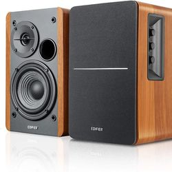 Edifier R1280Ts Powered Bookshelf Speakers - 2.0 Stereo Active Near Field Monitors - Studio Monitor Speaker - 42 Watts RMS with Subwoofer Line Out - W