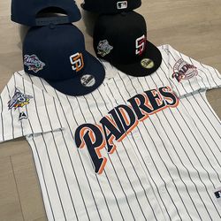 Padres White Pinstripe 1998 World Series Jersey Gwynn Caminiti