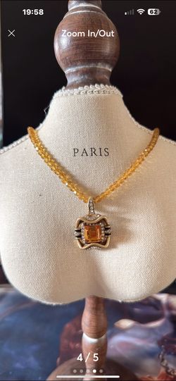 Yellow Crystal Necklace 