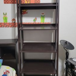 Dark Wood, Tapering Book Shelf