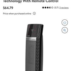 Lasko 22 Inch Ceramic Tower Heater Digital Controls with Touch Sensing Technology With Remote Control