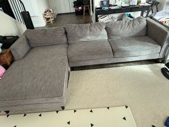 Gray sofa, 112"