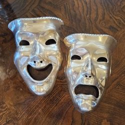 Smile Now Cry Later Solid Brass Wall Hangers 7" / Theater / Theatrical / Collectible / Collector / Lowrider / Unique / Great Gift / Classic / Decor 