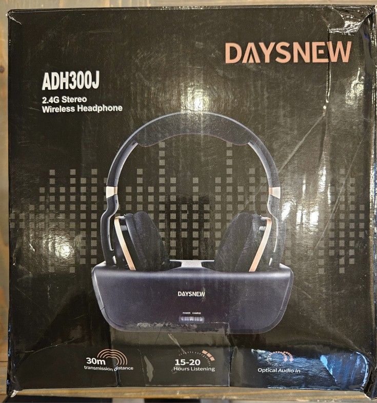 Optical Wireless Headphones for TV Watching, Over Ear Headphones