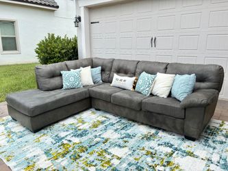 Gray L Shaped Sectional Sofa