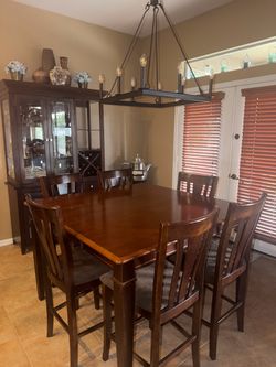 Counter Height Dining Table with 6 Chairs