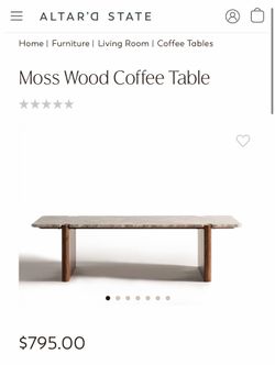 Altar’d State Moss Wood Coffee Table