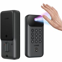 Lockin Veno Go Palm Vein Smart Lock with Built-in Wi-Fi & Matter, Keyless Entry Smart Deadbolt Door Lock, 5 Unlock Methods, ANSI Grade 3 Security, 7-M