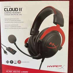 HyperX Cloud II Gaming Headset Headphones PS5 Xbox PC