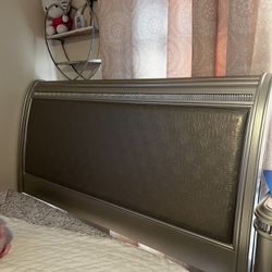 Silver Bed And Dresser. 