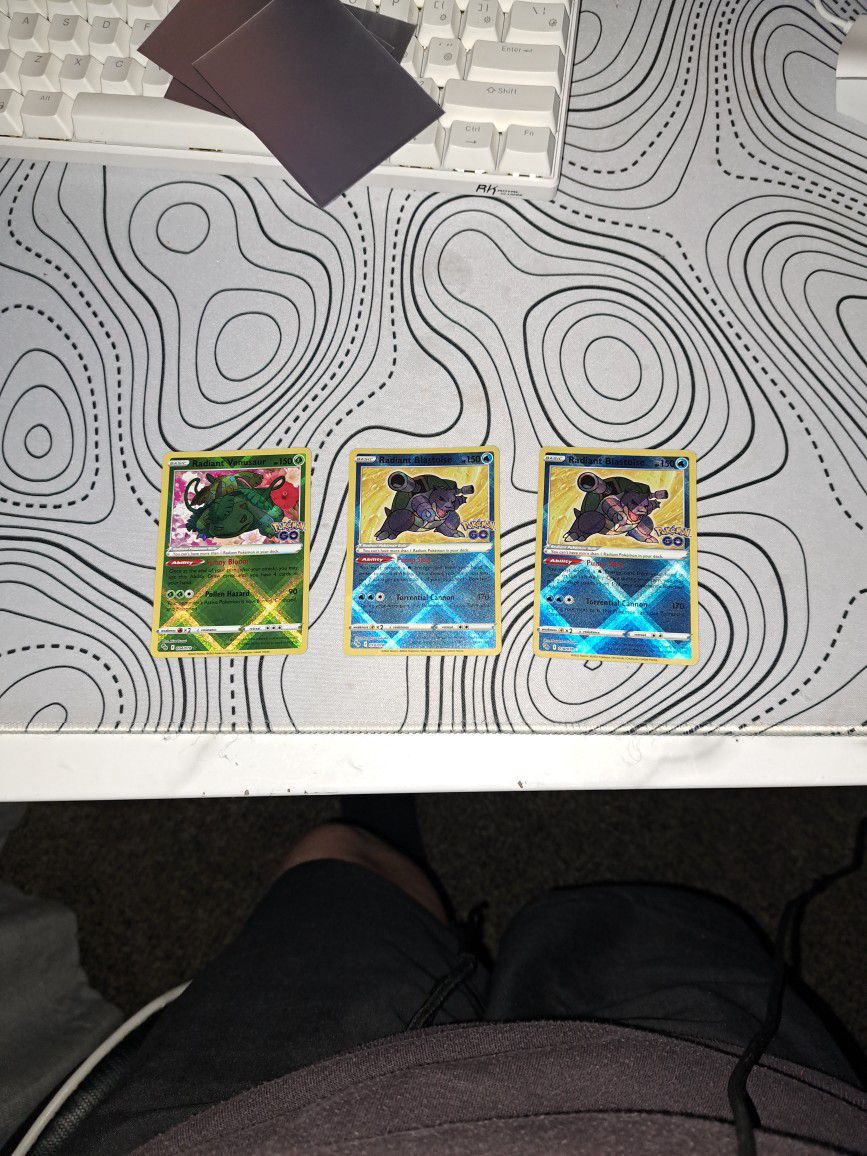 Three Rare Pokemon Cards
