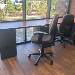 Office Desk With Chair Four Piece Sent