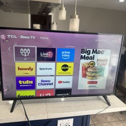 Used TLC Roku 35 And A Half Inch HD Tv 