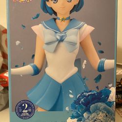 Sailormoon Glitter & Glamours Super Sailor Mercury 12” Figure w Stand
