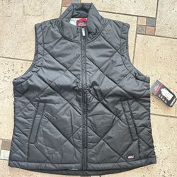 NWT Genuine Dickies women water resistant quilted vest Size L