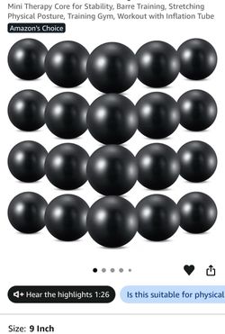 15 piece mini Pilates ball set
