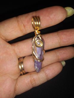 Chariote Gemstone Pendant. Genuine Gemstone, beautifully purple