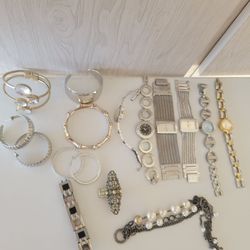 Earrings, Bracelets, Watches Necklaces 