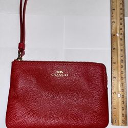 Coach Red Wristlet