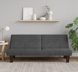 Gray Fabric Futon Sofa Bed