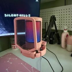 FIFINE AMPLIGAME A6V USB MICROPHONE WITH VOLUME DIAL, MUTE BUTTON & RGB FOR GAMING ON PC/LAPTOP/PS4/