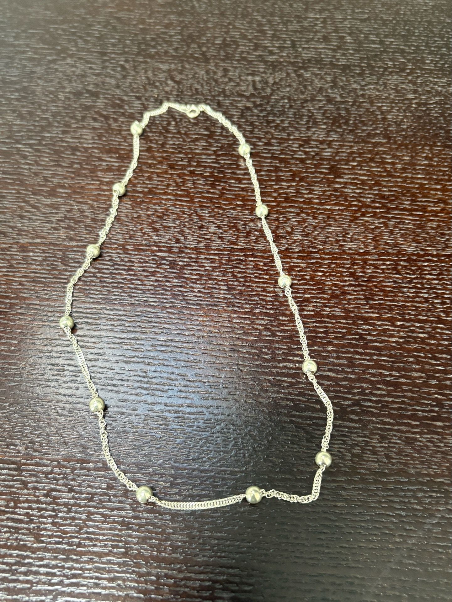 Italy 925 Sterling Silver Round Necklace