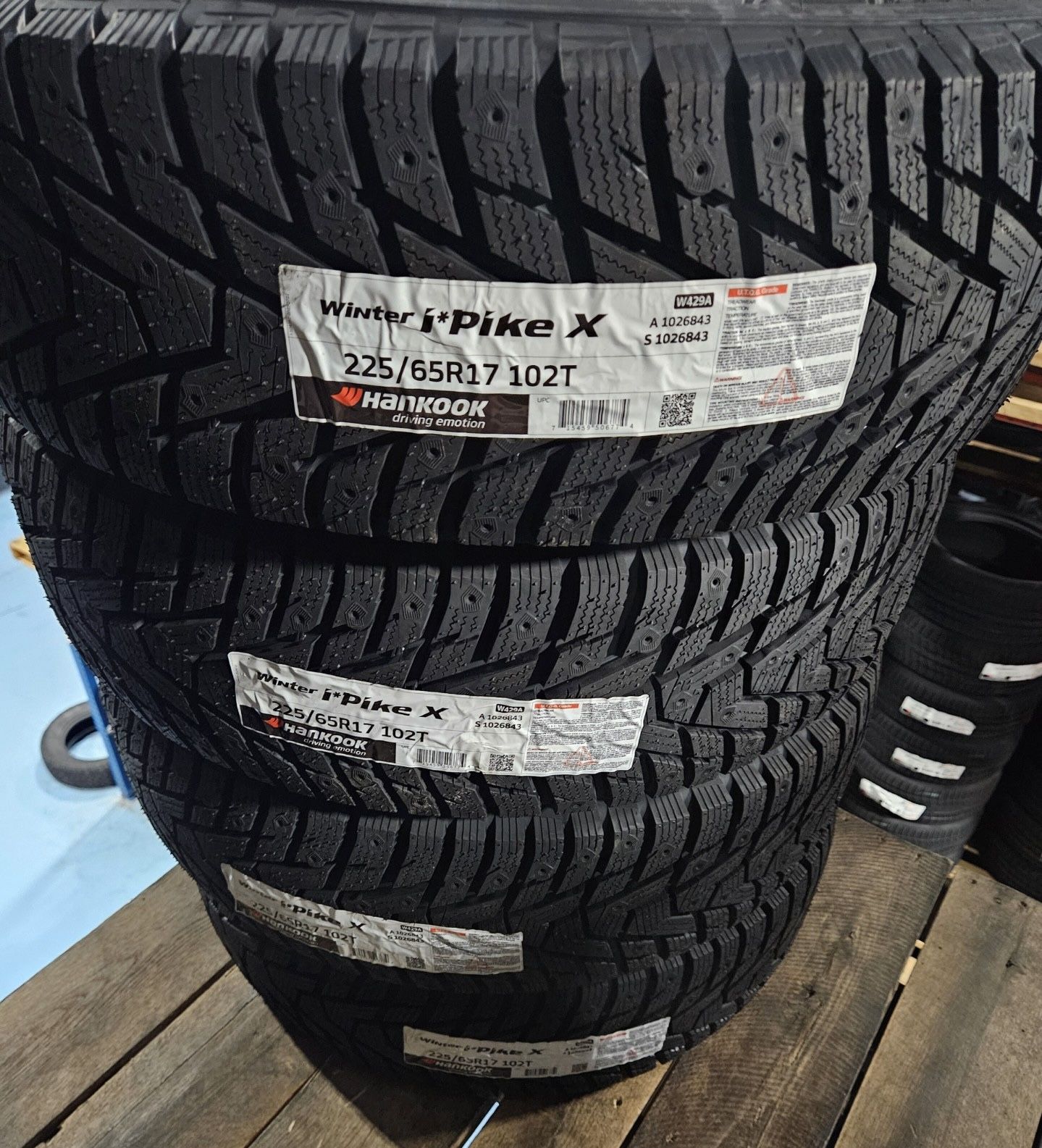 (4) - 225/65/17 Hankook Winter iPike X Snow Tires