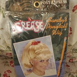Vintage Pony Express Creations Blond Ponytail Costume Wig: Sandy From Grease