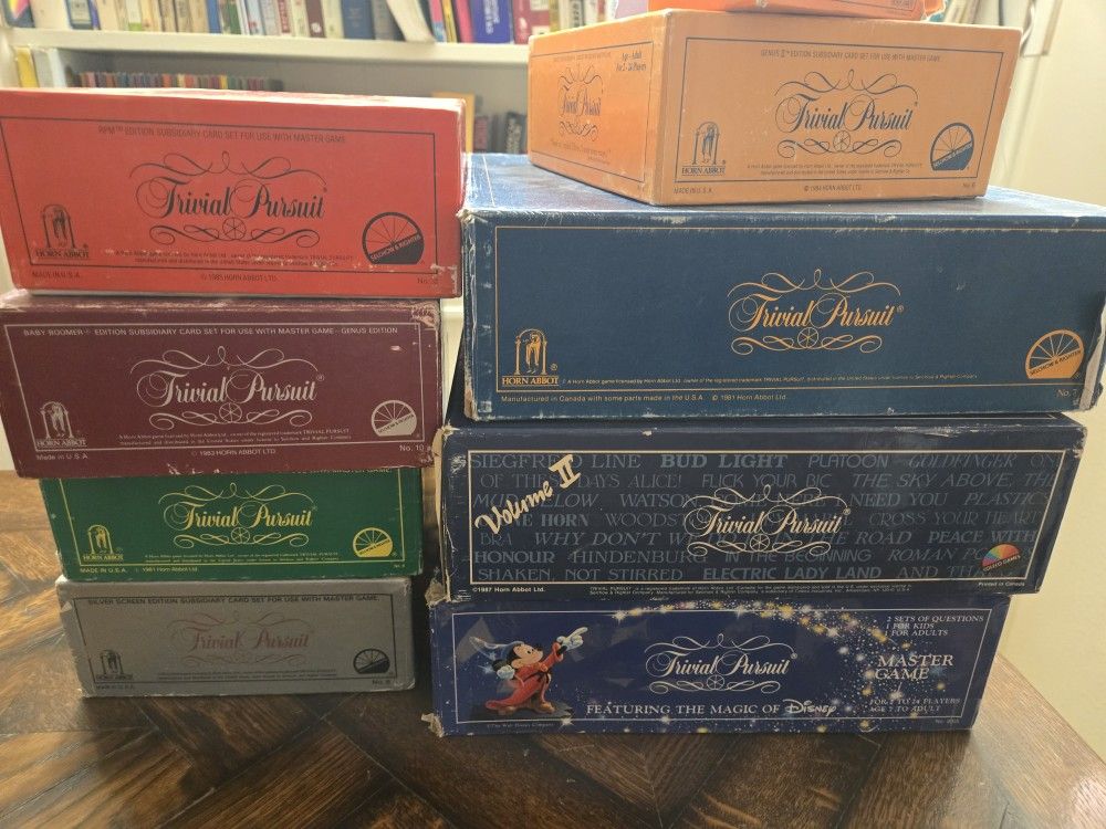 Multiple Trivial Pursuit Sets