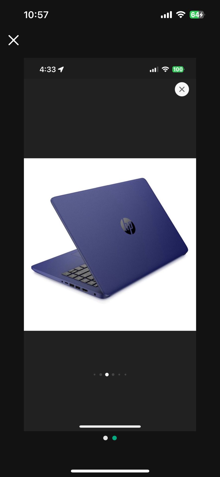 Blue HP Laptop 14inch