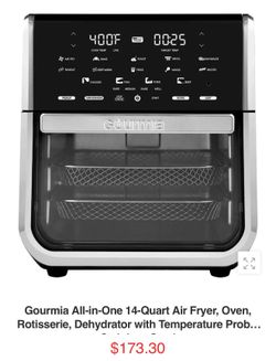 Four is 14 QT AIR FRYER, OVEN, ROTISSERIE & DEHYDRATOR