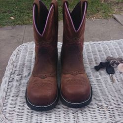 Women Justin Steel Toe Boots