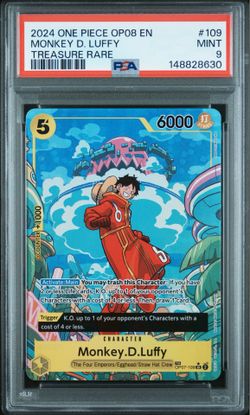 Luffy Treasure Rare OP08 PSA 9