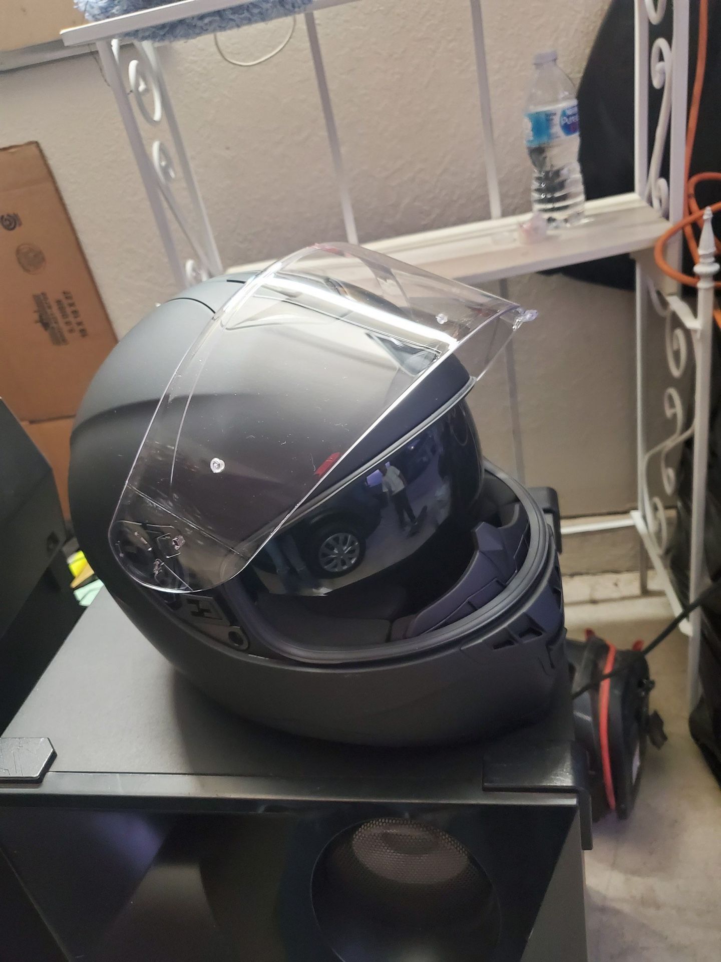 Motorcycle helmet.
