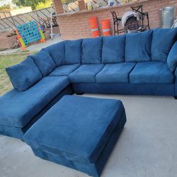 Beautiful L Shape Sectional With Ottoman 