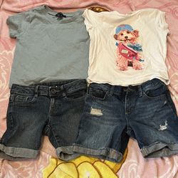Size 8 Girl Shorts Shirts