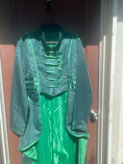 Green Renaissance Women Gothic Tailcoat Halloween Costume 2XL
