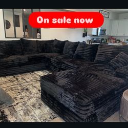 Brand New Super Plush Comfy Corduroy Sectional Set 