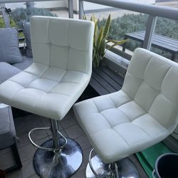 White Bar Chairs - 2 (pair)