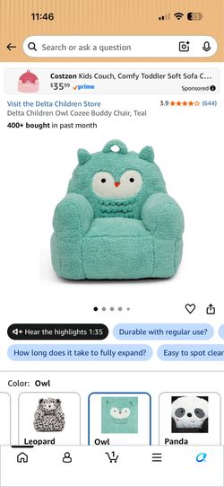 New Delta Children Owl Buddy Chair